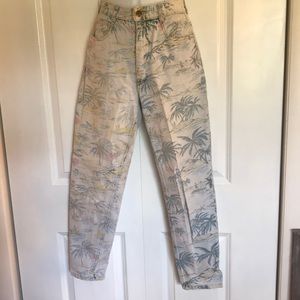 RARE VINTAGE st tropez distressed palm tree jeans